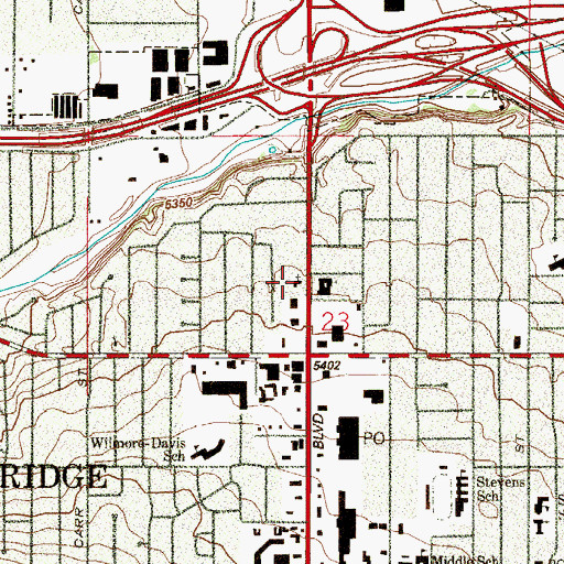 Topographic Map of Abundant Grace Fellowship Church, CO