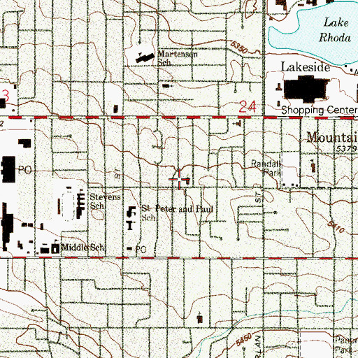 Topographic Map of Our Lady of the Snow Catholic Church, CO