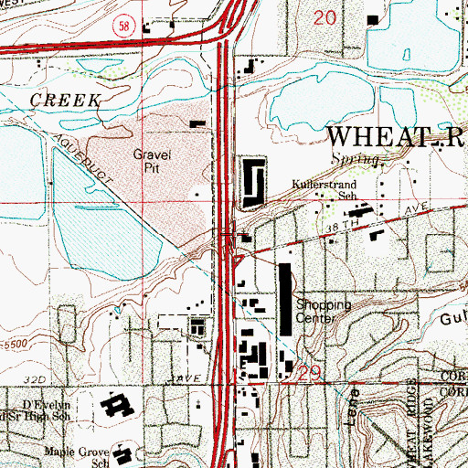 Topographic Map of Ridgeview Baptist Church, CO