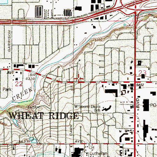 Topographic Map of Saint James Episcopal Church, CO
