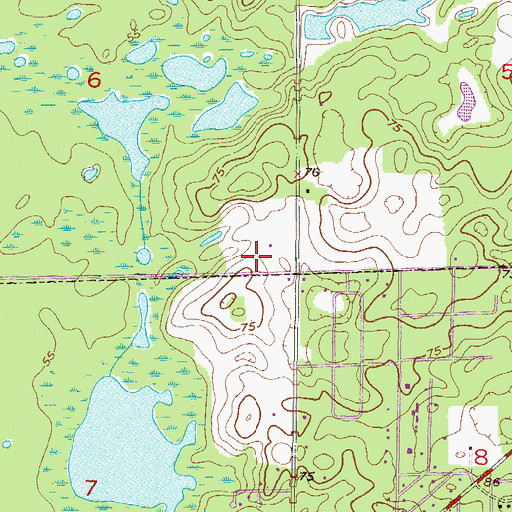 Topographic Map of Levy County Emergency Medical Services, FL