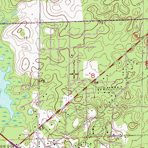 Topographic Map of School Board of Levy County, FL