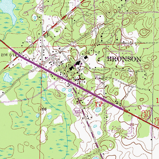 Topographic Map of First Baptist Church, FL