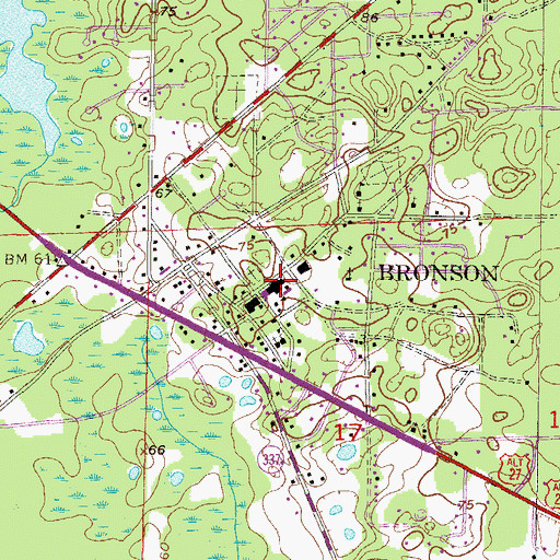 Topographic Map of Levy Learning Academy, FL