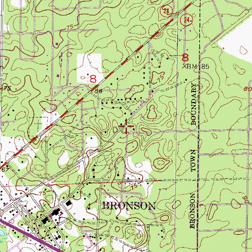 Topographic Map of St. John Missionary Baptist Church, FL