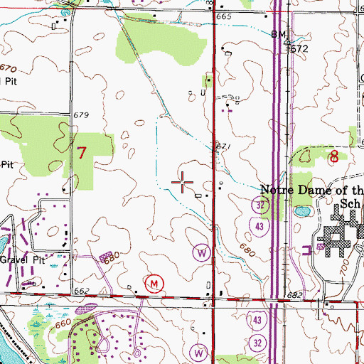 Topographic Map of Columbia Saint Mary's Hospital - Ozaukee, WI