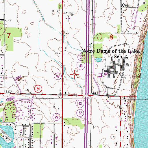 Topographic Map of Missing Links Golf Course, WI