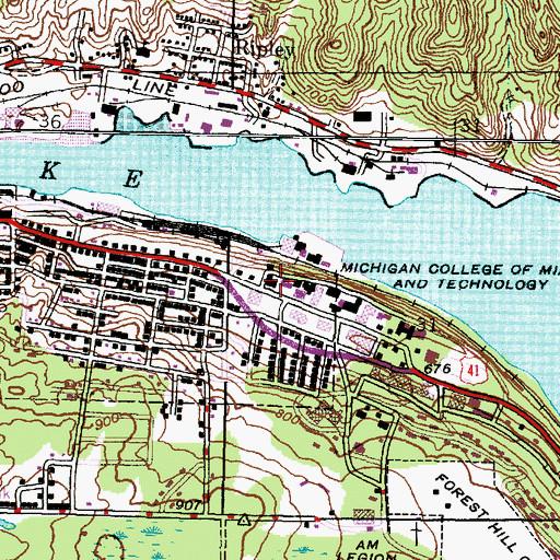 Topographic Map of ROTC Building, MI