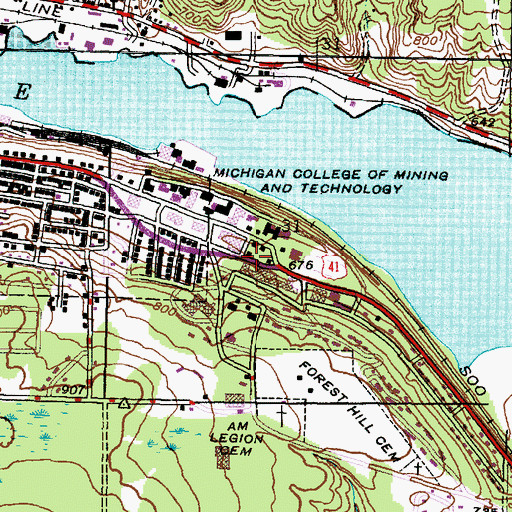 Topographic Map of Hamar House Counseling Center, MI