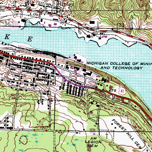 Topographic Map of Memorial Union Building, MI