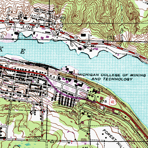 Topographic Map of Facilities Management Storage Building, MI