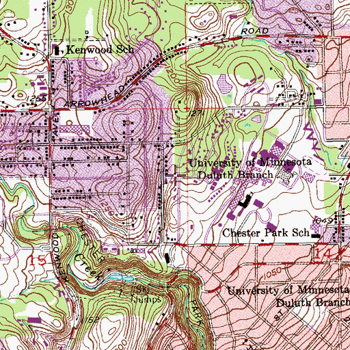 Topographic Map of Junction Apartments, MN