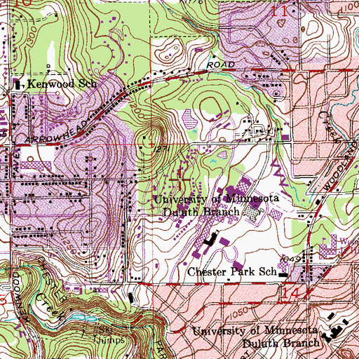 Topographic Map of Heaney Hall, MN
