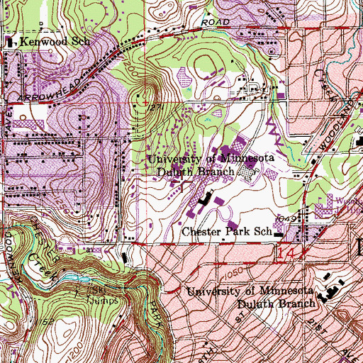 Topographic Map of Vermilion Hall, MN