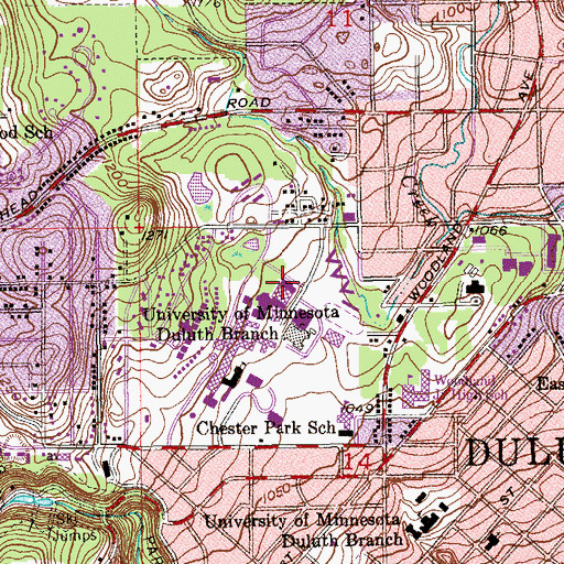 Topographic Map of Voss-Kovach Hall, MN