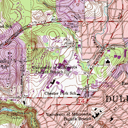Topographic Map of Marshall Performing Arts Center, MN