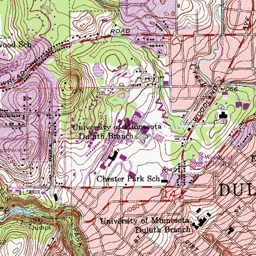 Topographic Map of Montague Hall, MN