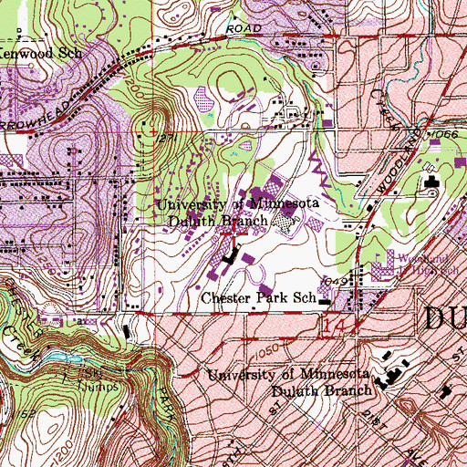 Topographic Map of Solon Campus Center, MN