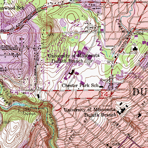 Topographic Map of Chemistry Building, MN