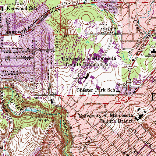 Topographic Map of Life Sciences Building, MN