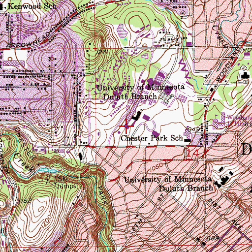 Topographic Map of Marshall W Alworth Hall, MN
