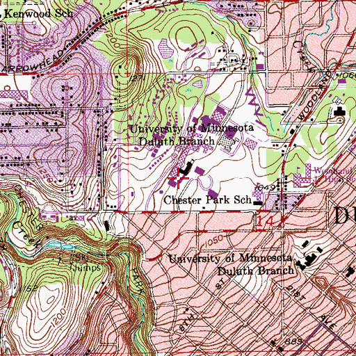 Topographic Map of School of Medicine, MN