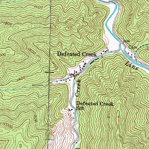 Topographic Map of Looney Branch, KY
