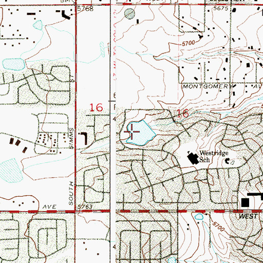 Topographic Map of Blue Heron Park, CO