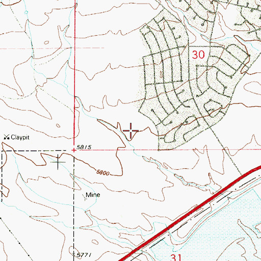 Topographic Map of Coyote Gulch Park, CO