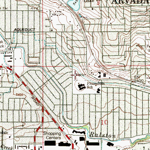 Topographic Map of Fitzmorris Park, CO