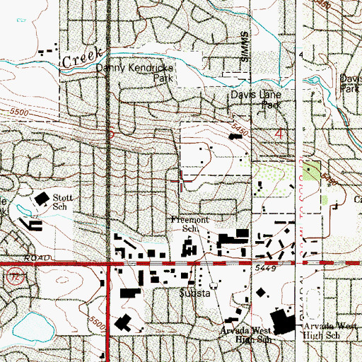 Topographic Map of Harry S Truman Park, CO