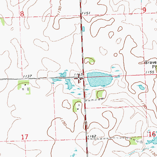 Topographic Map of School Number 157 (historical), MN