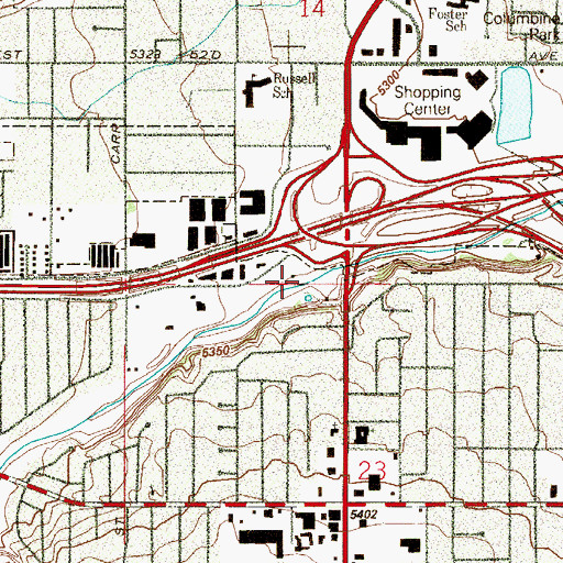 Topographic Map of Johnson Park, CO