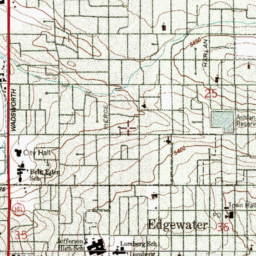 Topographic Map of Stites Park, CO