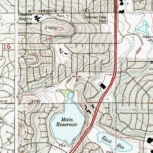 Topographic Map of Sutherland Shire Park, CO