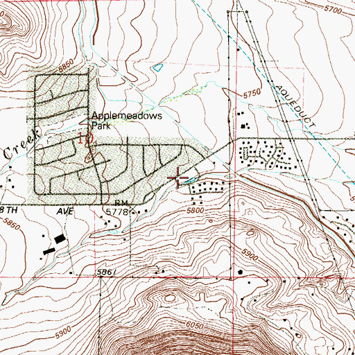 Topographic Map of Table Mountain Park, CO