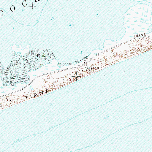 Topographic Map of Tiana Life Saving Station (historical), NY