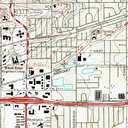 Topographic Map of Tomlinson Park, CO