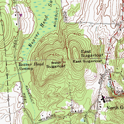 Topographic Map of West Sugarloaf, CT