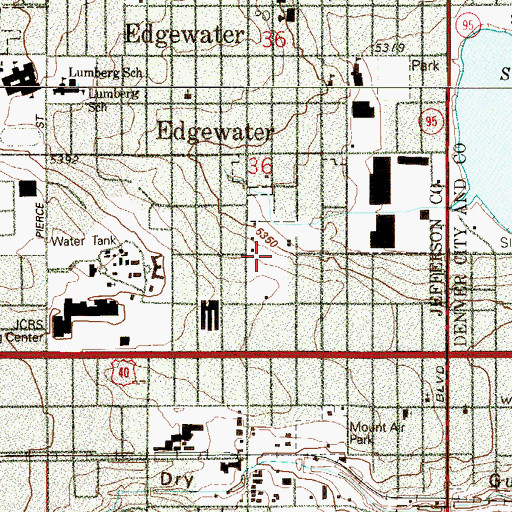 Topographic Map of Walker Branch Park, CO