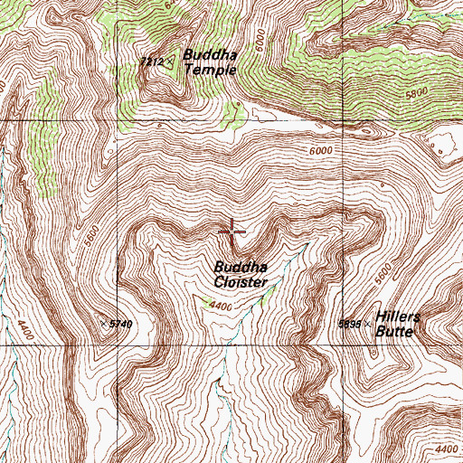 Topographic Map of Buddha Cloister, AZ