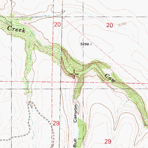 Topographic Map of Bull Canyon, AZ