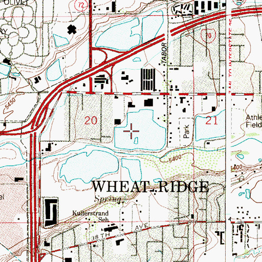 Topographic Map of Tabor Lake, CO