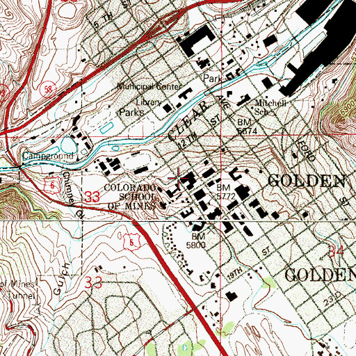 Topographic Map of Steinhauer Field House, CO
