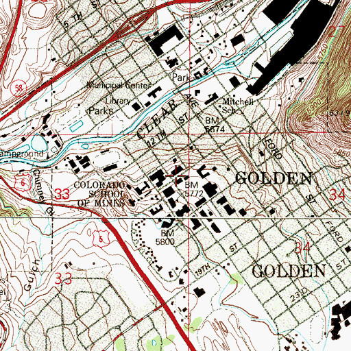 Topographic Map of Stratton Hall, CO