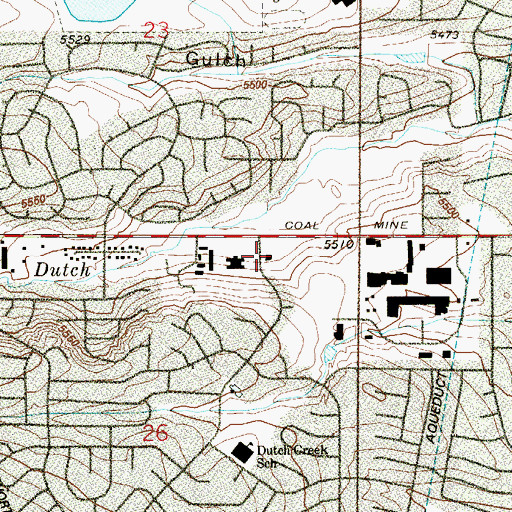 Topographic Map of Columbine Unitarian Universalist Church, CO