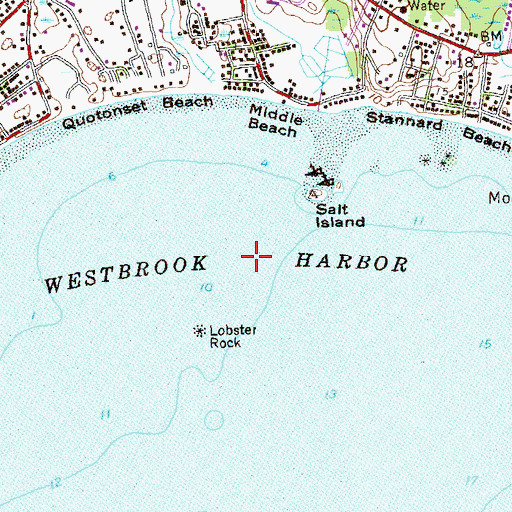 Topographic Map of Westbrook Harbor, CT