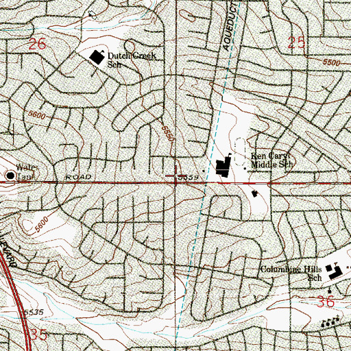 Topographic Map of Meadowbrook Christian Church, CO