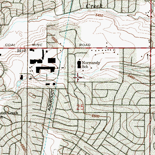 Topographic Map of Columbine Knolls Grove Park, CO