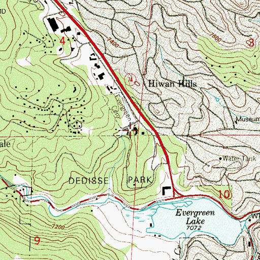 Topographic Map of Christ The King Catholic Church, CO